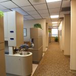 Hall behind the dental treatment rooms