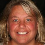 After image of a woman smiling