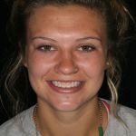 Young woman smiling before image