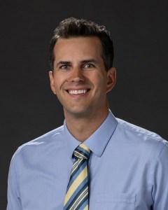 Dr. Brandon Kiesling in a button up and tie