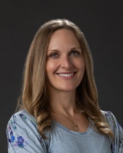 Dr. Ingrid McLellan wearing a nice blue top